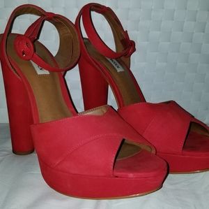 Size 10 Red Steve Madden Platform Heels